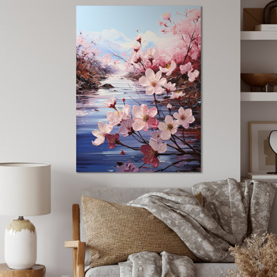 Cherry Blossom Flower Meadow sur toile