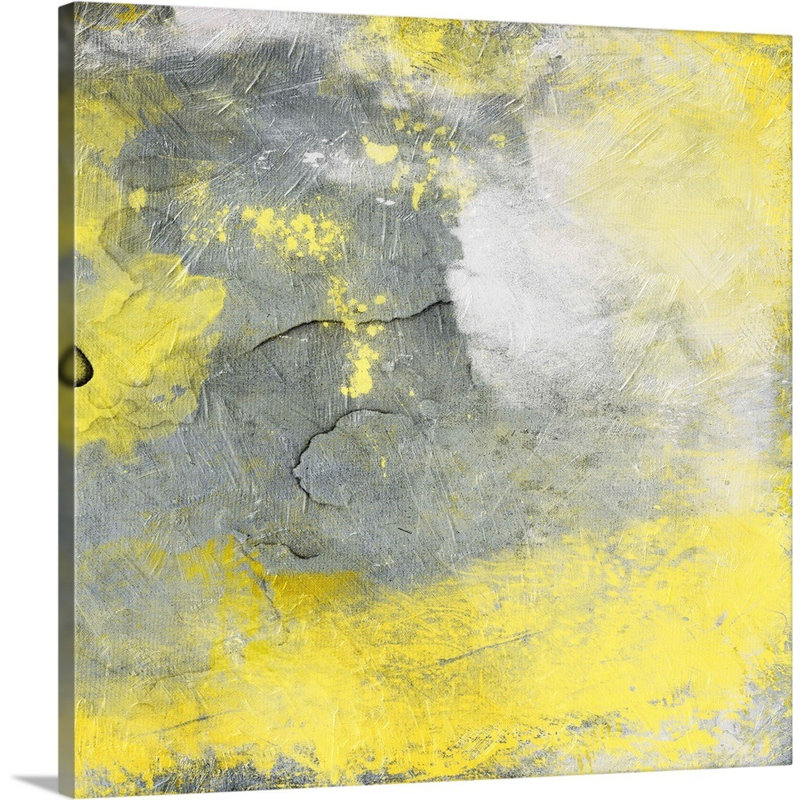 «Cosmic Yellow II» par Jace Gray - reproduction sur toile, H 30 po x l 30 po x P 1,25 po, Toile tendue