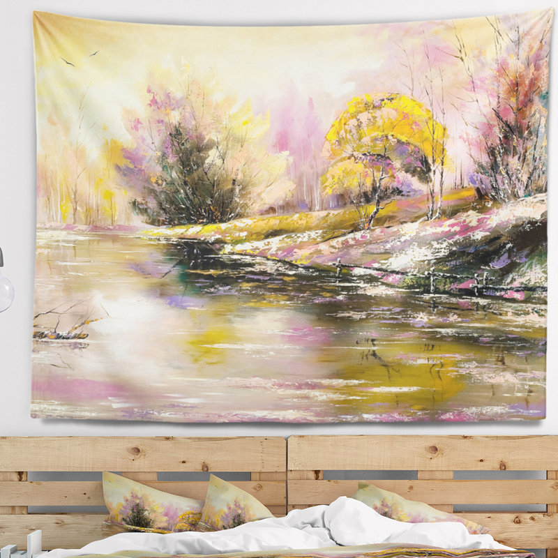 Paysage rivers farwell à la tapisserie d'automne, H 32 po x l 39 po