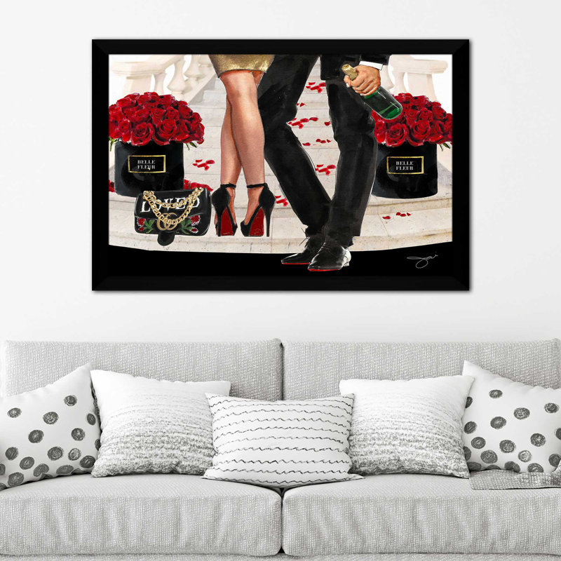 «Loved (Horizontal)» par Jodi - impression, H 21,5 po x l 27,5 po x P 0,75 po, Cadre noir