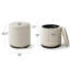 Pouf de rangement pivotant rond de 48 cm avec plateau réversible, ensemble de 2-133653600