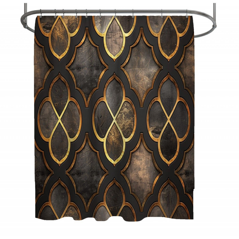 Rideau de douche Ornament, H 73 po x l 70 po