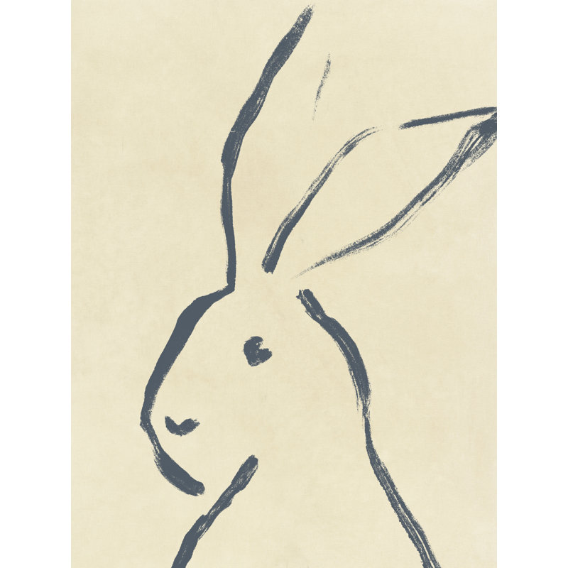 Rabbit Portrait II by June Erica Vess - Wrapped Canvas Print, 30 cm H x 20 cm W