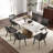 63'' Sintered Stone Dining Table for 6-8 with Bronze Legs-212351690-212351728