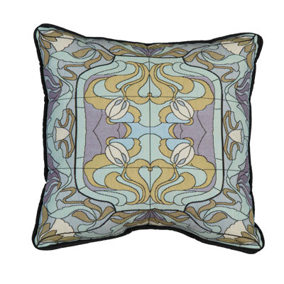 Floral Cotton Throw Pillow