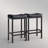 Counter Height Bar Stools Set of 2, 25.5 Inch Bar Stools for Kitchen Counter, Faux Leather Bar Stool, Black-202484882-202484880