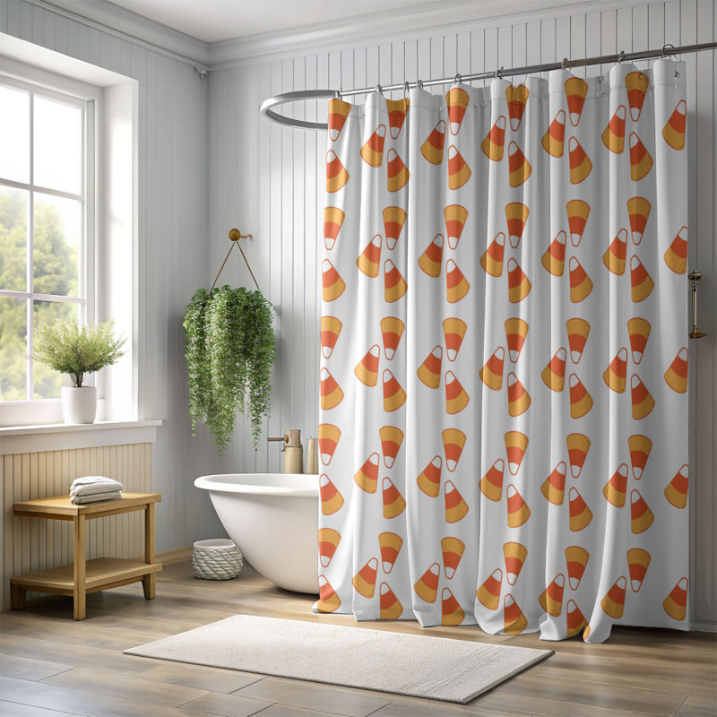Rideau de douche 1 pièce Spooky Trick, H 74 po x l 35 po