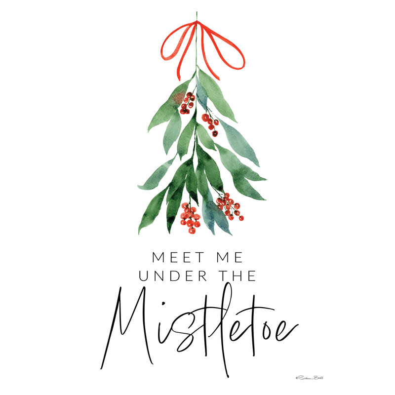 Jaslenne Under The Mistletoe par Susan Ball, H 18 po x l 12 po