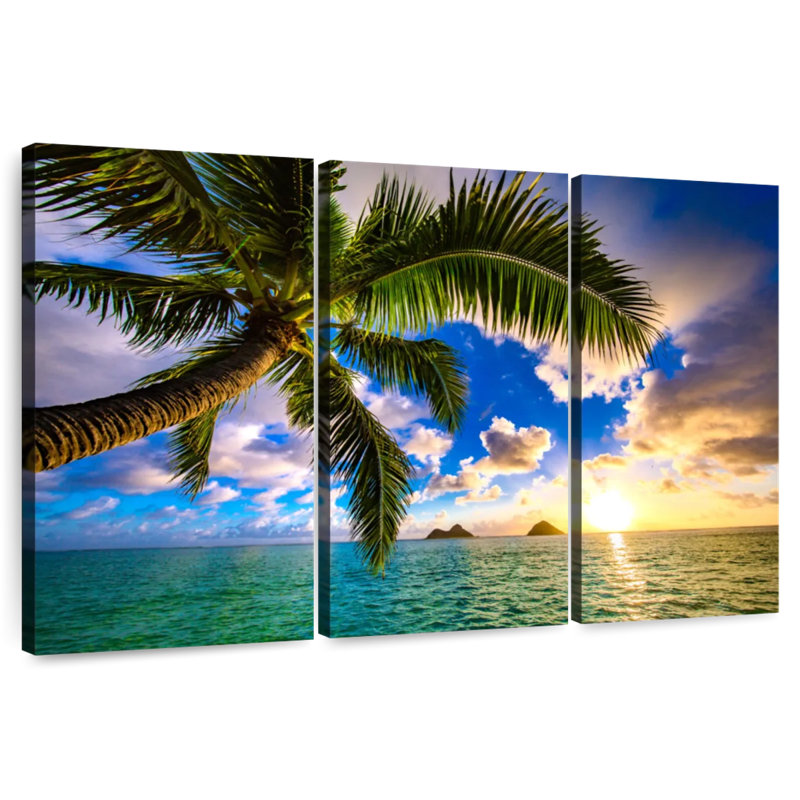 Gillard Lanikai Hawaiian Sunrise, H 42 po x l 65 po