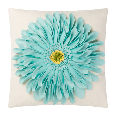  Housse de coussin décoratif à motif floral Appliqued