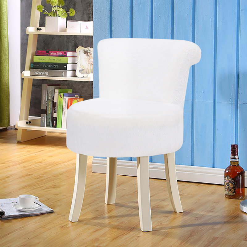 Weathers Solid Wood Accent Stool, White