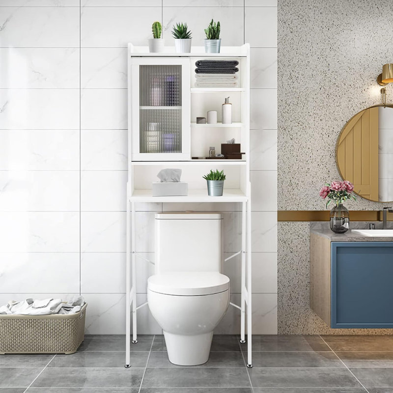 Rangement pour salle de bain Ryniah, Blanc