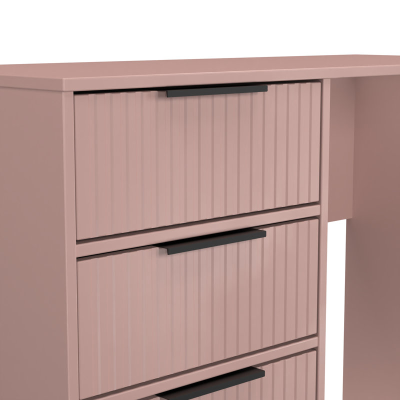 Takirra 4 Drawer Vanity, Pink