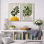 Boho de style Mid-Century moderne, "Bold Bright Yellow & Green Leaves-70115283-70115285