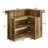 L-Shaped Home Bar Cabinet, 4-Tier Corner Liquor Bar Table