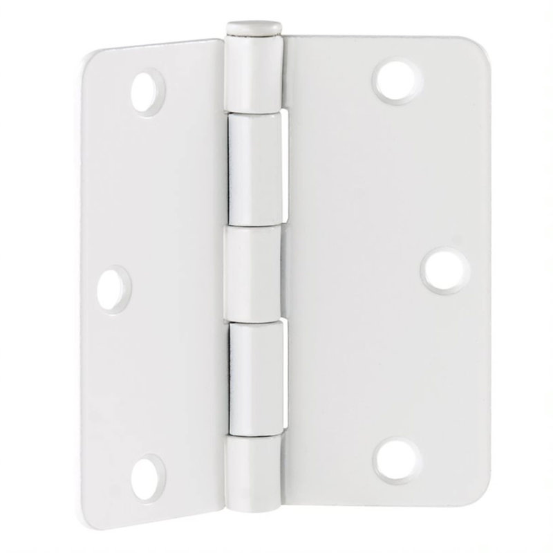 3.5" H x 3.5" W 6 Door Hinges, Painted White