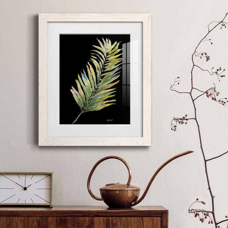 Frond - reproduction de cadre photo sur papier, Papier encadré blanc, H 20 po x l 17 po x P 1,5 po