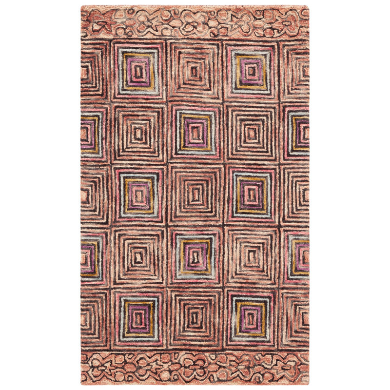 Deyoung Hand Tufted Wool Geometric Rug, Rectangle 3' x 5'