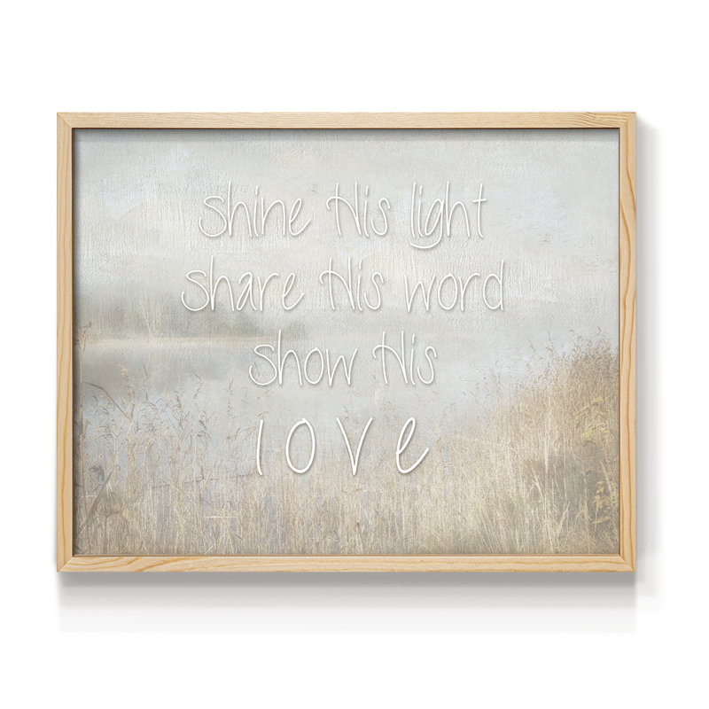 «Shine His Light», reproduction encadrée, Naturel, H 11 po x l 14 po