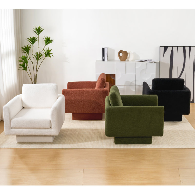 Fauteuil d'appoint pivotant à 360 °, Ourson rouge brique