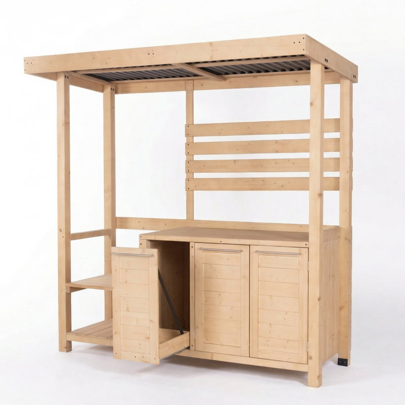 100% Natural Cedar Outdoor Kitchen Island