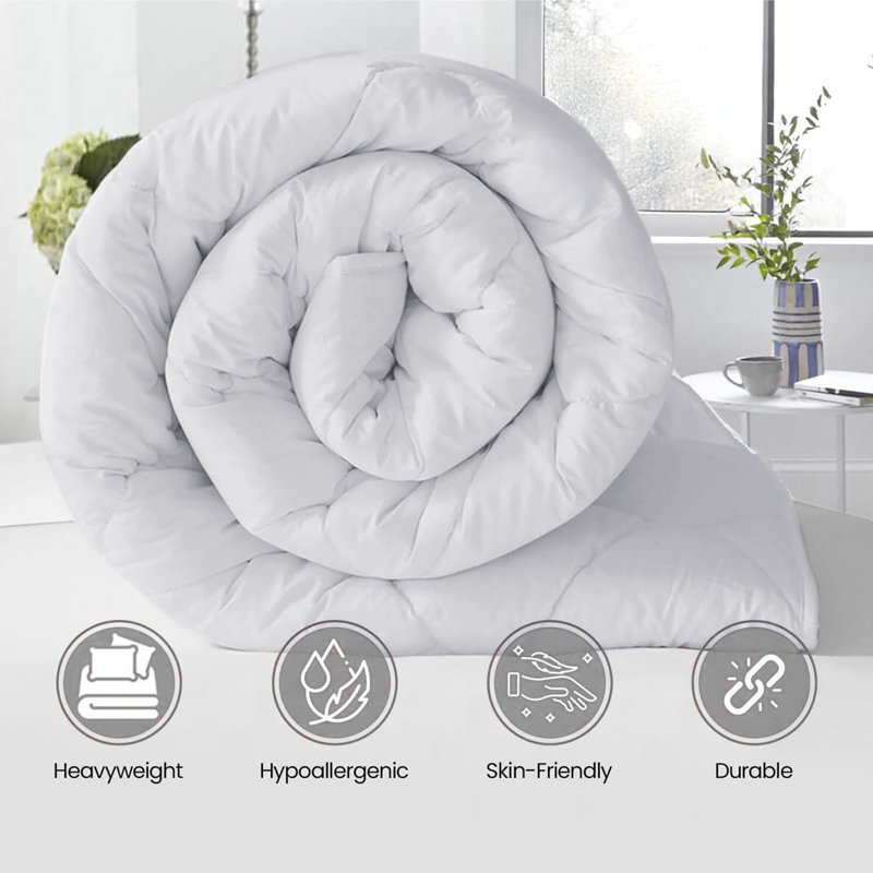 Joyan 100% Hollowfibre Polyester Tog Duvet, Double, 2.5 Scale