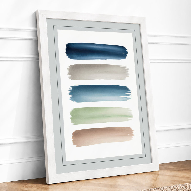 Stacked Colour Study Minimalist - Print, A2 - 59.4 x 42.0 cm, White