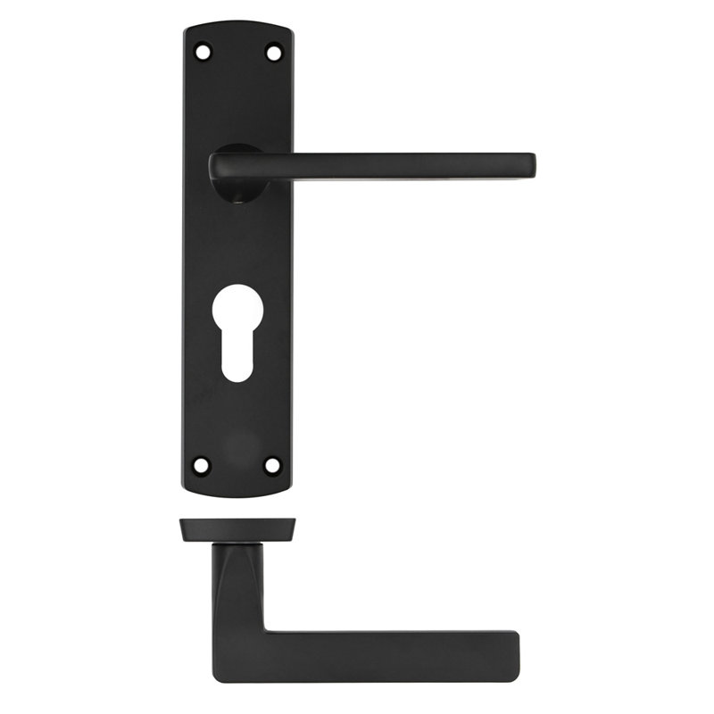 Single Dummy Door Handle, Matte Black