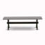 L'ensemble de table de salle à manger 6 pièces contient une table de cuisine rectangulaire avec pieds en X et 4 chaises Parson en tissu de lin Gotham foncé avec un banc, noir brossé-846442628-846442630-846442631