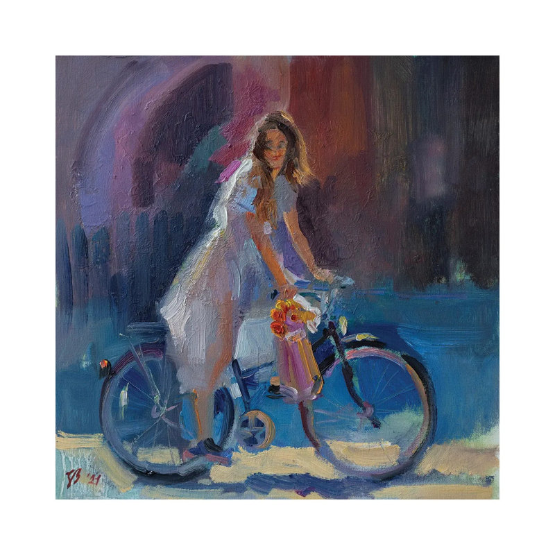 Bought Flowers by Katharina Valeeva - Wrapped Canvas Painting, 30.48 cm H x 30.48 cm W