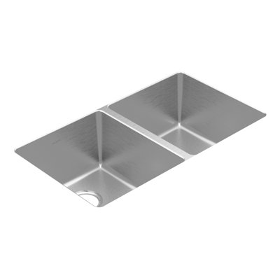 Évier de cuisine en acier inoxydable 31,75 po x 18,5 po avec drain arrière