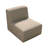 Patio Linen Armless Sofa, Outdoor Patio Single Sofa with Cushions-1046469418