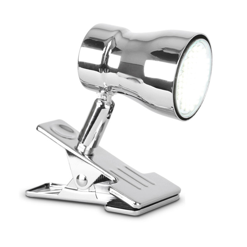 Chafin Metal Clip On Lamp, Chrome
