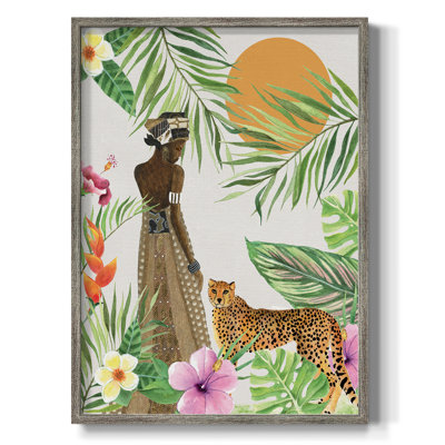 Feline Tropics I, reproduction encadrée - bois massif 49998