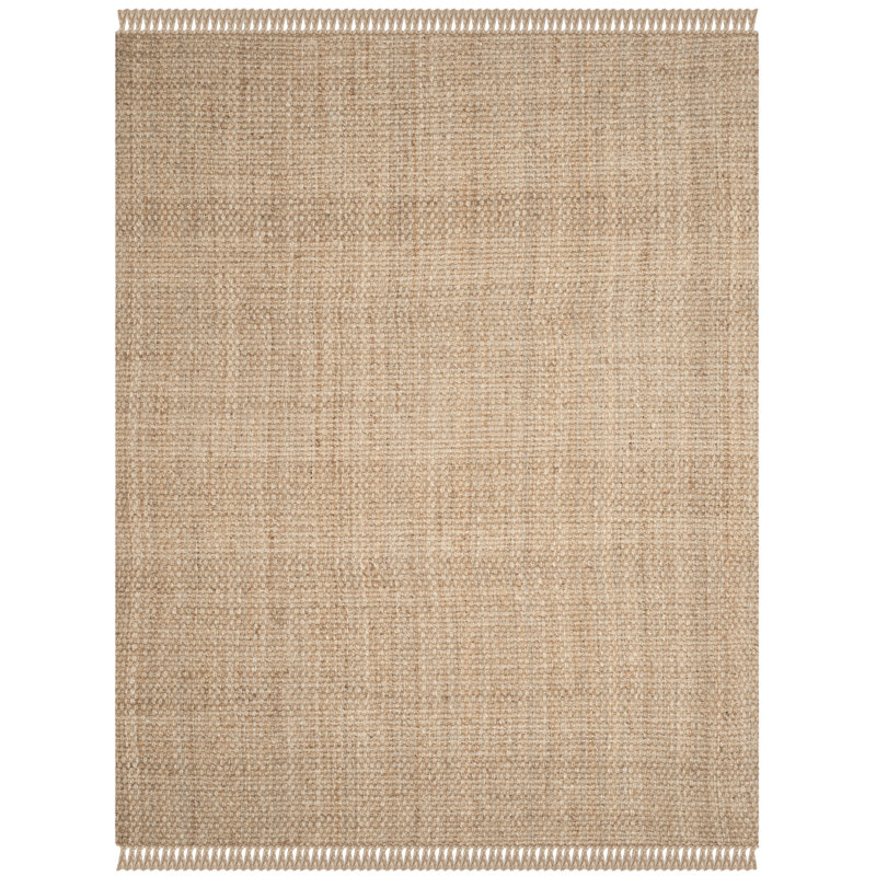 Lina Solid Colour Jute / Sisal Area Rug, Rectangle 243 x 304cm