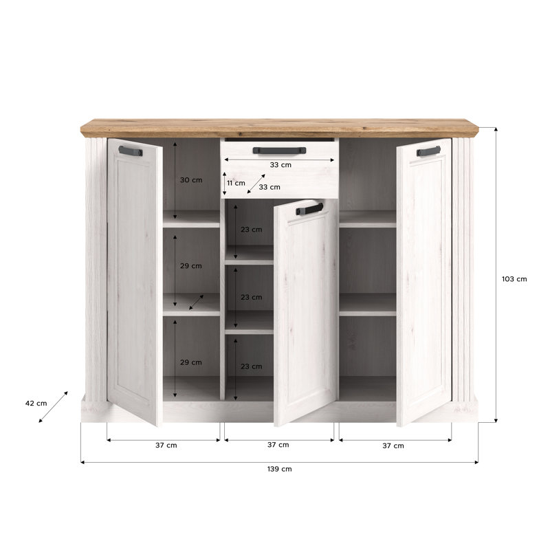Panto Particle Board Rectangle Accent Cabinet