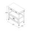 Chariot de cuisine avec plateau en bois massif de 34,75 po de largeur Brothwells-1239492687
