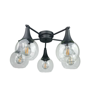 Brinsley Glass Semi Flush Mount