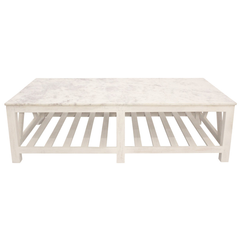 Table de cocktail en marbre blanc Branam