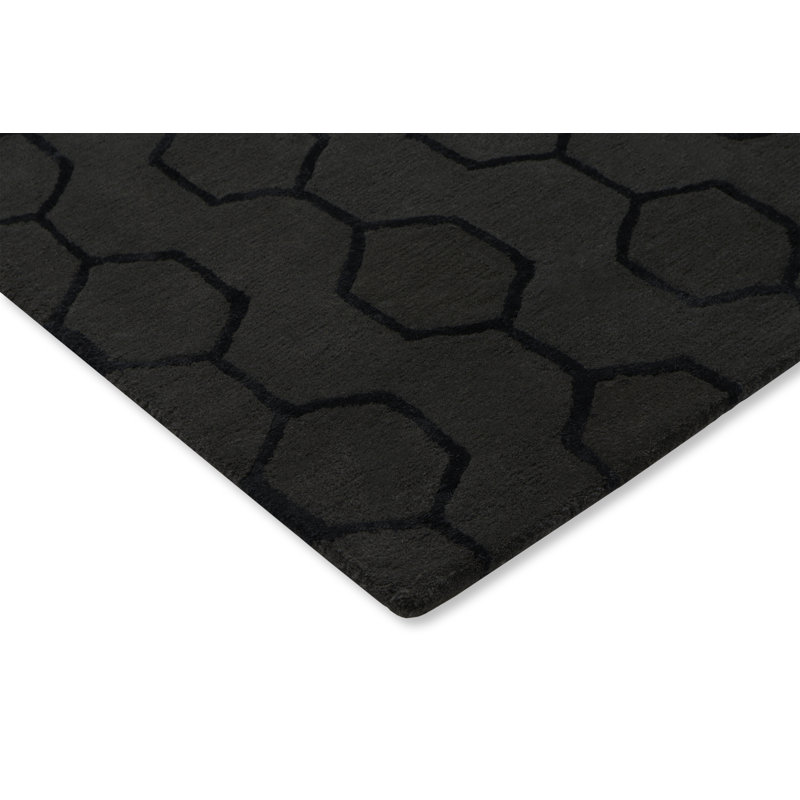 Gio Geometric Area Rug in Gray, Rectangle 5'7" x 7'10"
