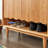 Simple Solid Wood Large Capacity Shoe Cabinet 25 Pair Shoe Storage Cabinet