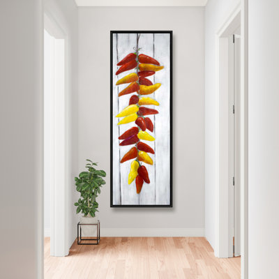 Corde de poivrons - toile, nature morte, art de la décoration intérieure