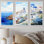 «Blue and White Greek Isles Village I», art mural Grèce