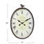 Horloge murale ovale en métal avec oiseau Scriber
