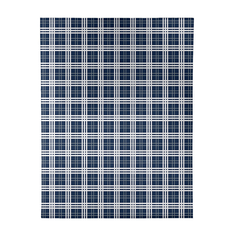 Tapis à carreaux bleu, Rectangle 9 pi x 12 pi