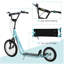 53,2 x 22,8 x 34,8 po et trottinette en acier pour enfants de 5 ans et plus, bleu acier