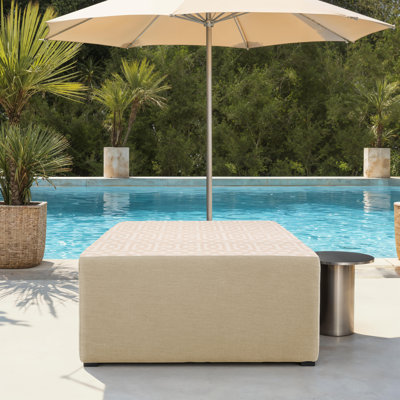 Repose-pieds d'extérieur carré de 36 po avec Sunbrella®, H 18 po