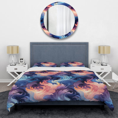 Ensemble de housse de couette Celestial Aura Spirals I
