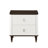 Dzianis 2-Drawer Nightstand in White and Walnut