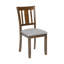5 pièces, table carrée, noyer, chaises rembourrées, profondeur d'assise, support lombaire ergonomique en bois d'hévéa,